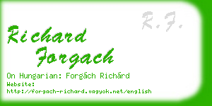 richard forgach business card